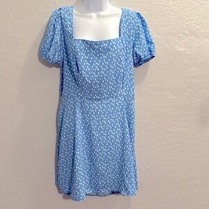 🆕 Lily Rose White and Blue Polka Dot Dress NWT - XXL